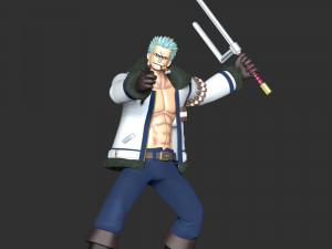 Smoker - One Piece 3D Baskı Modeli