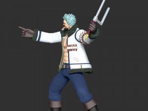 Smoker - One Piece 3D Baskı Modeli