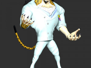 Rob Lucci beast form Leopard - One Piece Modelo de Impressão 3D
