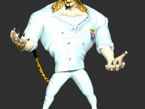 Rob Lucci beast form Leopard - One Piece Modelo de Impressão 3D