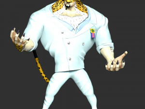 Rob Lucci beast form Leopard - One Piece 3D Print Model