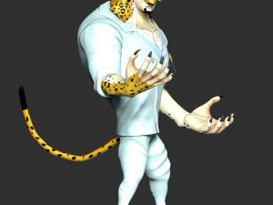 Rob Lucci beast form Leopard - One Piece Modelo de Impressão 3D