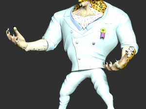 Rob Lucci beast form Leopard - One Piece Modelo de Impressão 3D
