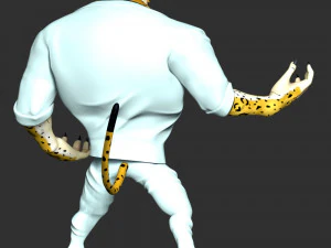 Rob Lucci beast form Leopard - One Piece 3D Print Model