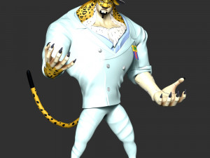 Rob Lucci beast form Leopard - One Piece Modelo de Impressão 3D