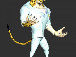 Rob Lucci beast form Leopard - One Piece 3D Print Model