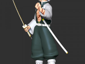 Sanemi Shinazugawa - Demon Slayer Kimetsu no Yaiba 3D Принт Модель