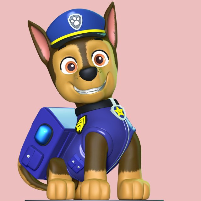 PAW Patrol - Chase Police Modèles 3D en vedette .c4d .max .obj .3ds .fbx .stl .blend 