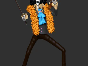 Brook and Violin - One Piece 3D Print Model