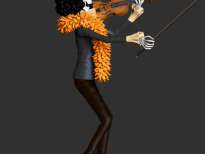 Brook and Violin - One Piece 3Dプリントモデル