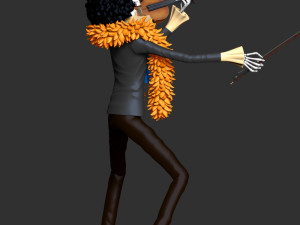 Brook and Violin - One Piece 3Dプリントモデル