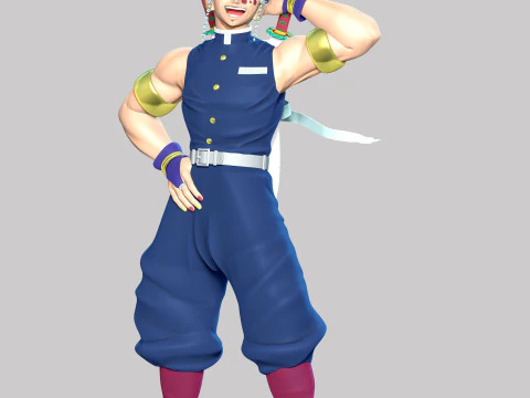 Tengen Uzui - L'uccisore di demoni Kimetsu no Yaiba Modello di stampa 3D