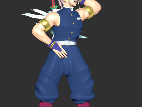 Tengen Uzui - Demon Slayer Kimetsu no Yaiba 3D-printmodel