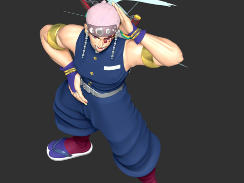 Tengen Uzui - Demon Slayer Kimetsu no Yaiba 3D-printmodel