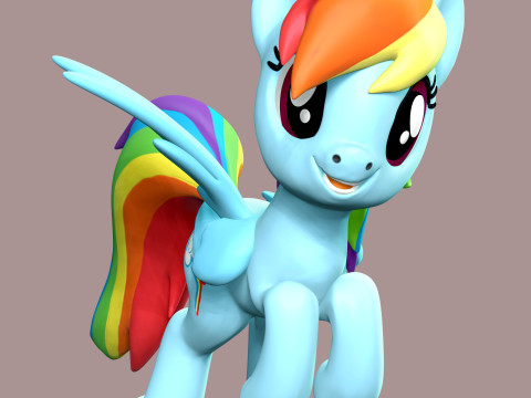 Rainbow Dash - My Little Pony 3D Print Model