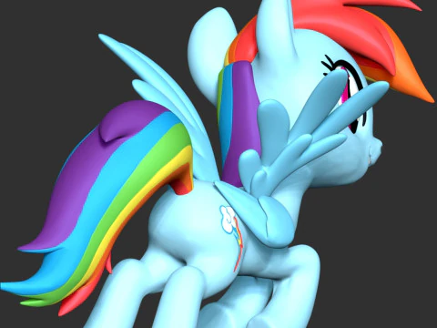 Rainbow Dash - My Little Pony 3D Print Model