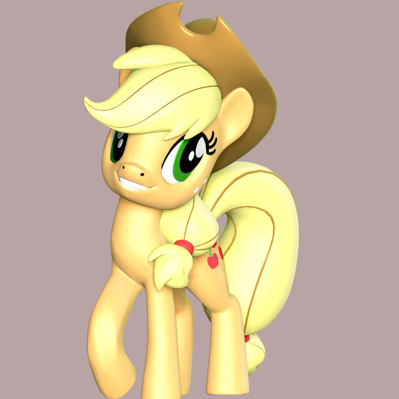 Applejack - My Little Pony Modello di stampa 3D .c4d .max .obj .3ds .fbx .stl .blend 