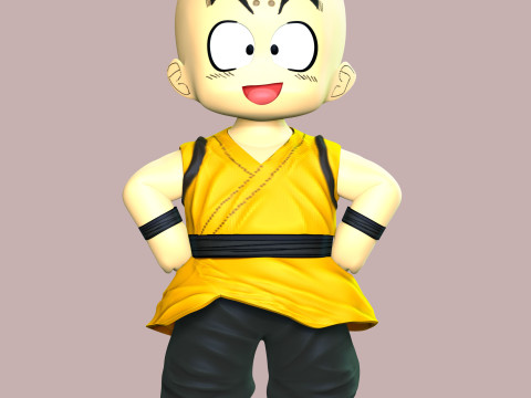 Dragon Ball - Kid Krillin 3Dプリントモデル
