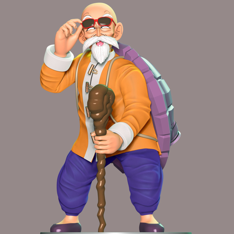 Master Roshi - Dragon Ball 3D-printmodel .c4d .max .obj .3ds .fbx .stl .blend 