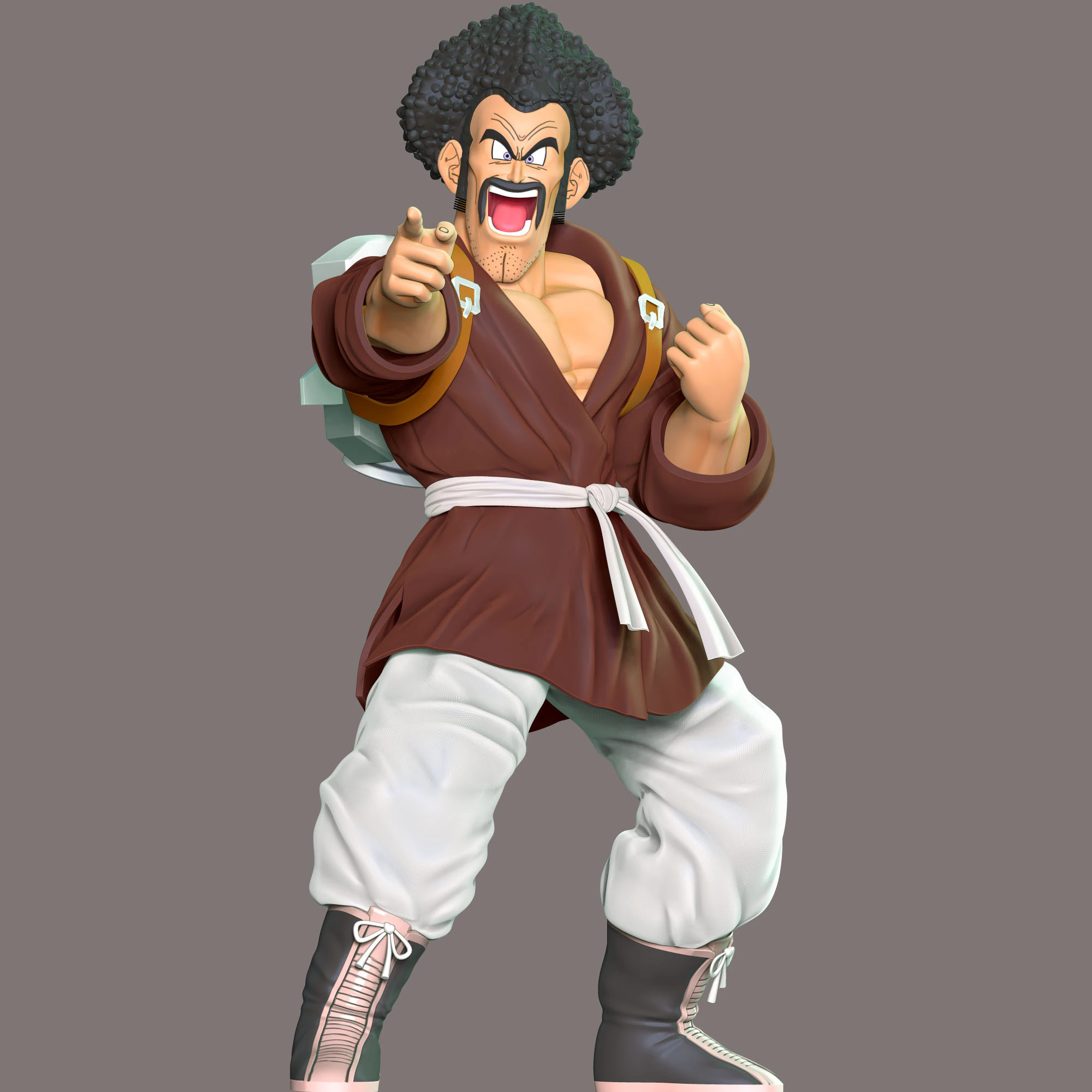 Mr Satan - Dragon Ball 3D Print Model .c4d .max .obj .3ds .fbx .stl .blend 