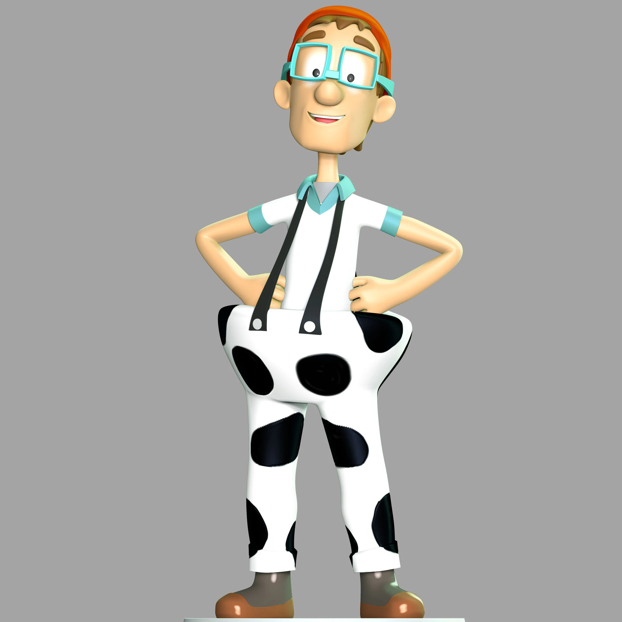Captain Turbot CowPants 3D Print Model .c4d .max .obj .3ds .fbx .stl .blend 