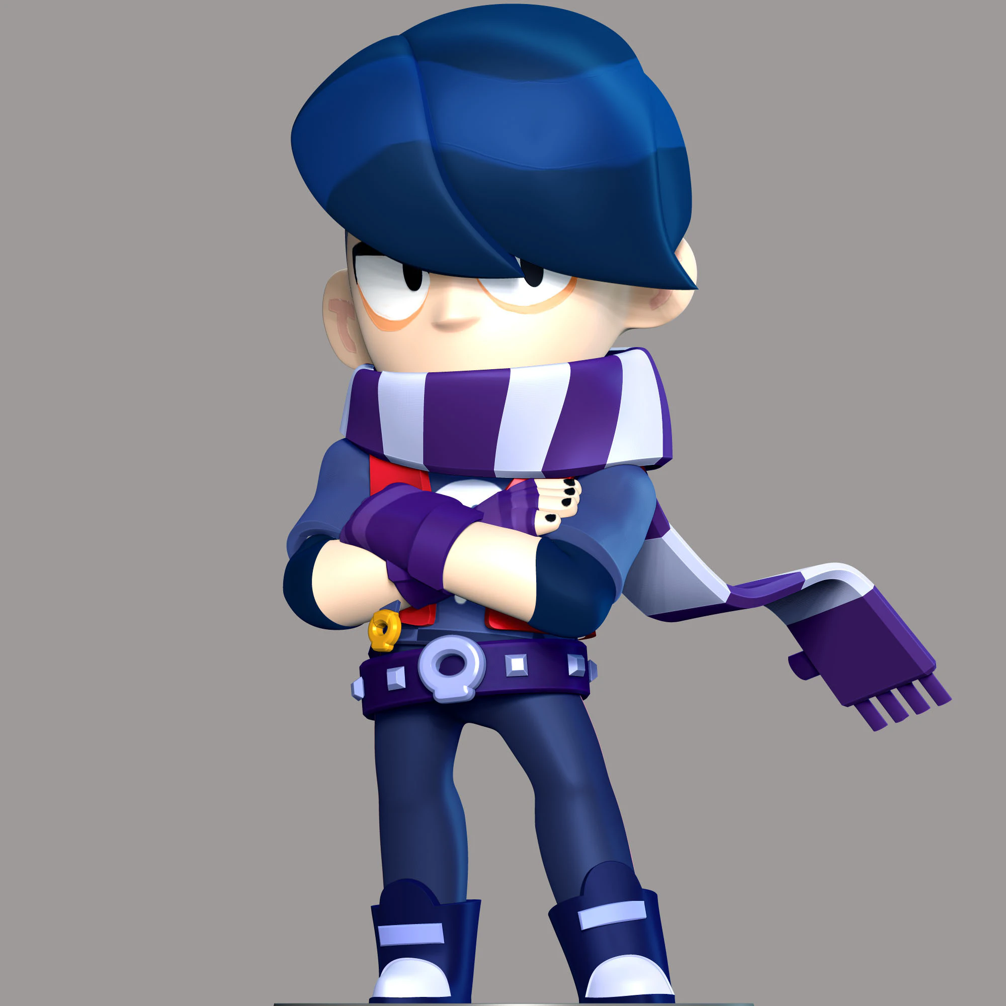 Edgar - Brawl Stars 3D Print Model .c4d .max .obj .3ds .fbx .stl .blend 