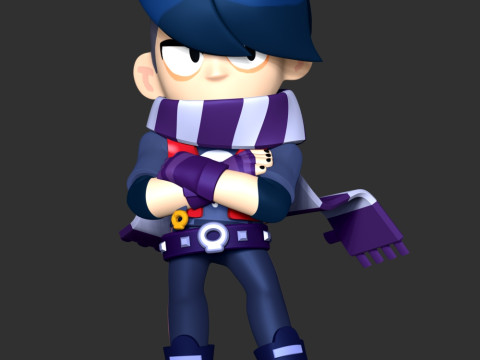 Edgar - Brawl Stars 3D Принт Модель