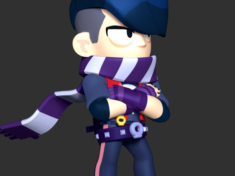 Edgar - Brawl Stars 3D Принт Модель