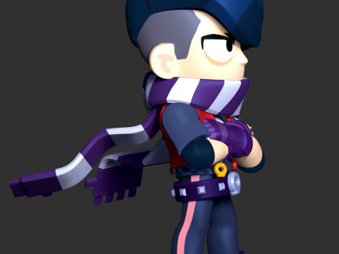 Edgar - Brawl Stars 3D Принт Модель