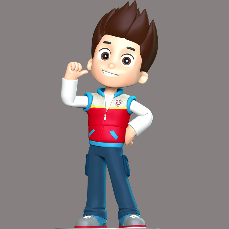 Ryder Paw Patrol Leader 3D Druckmodell .c4d .max .obj .3ds .fbx .stl .blend
