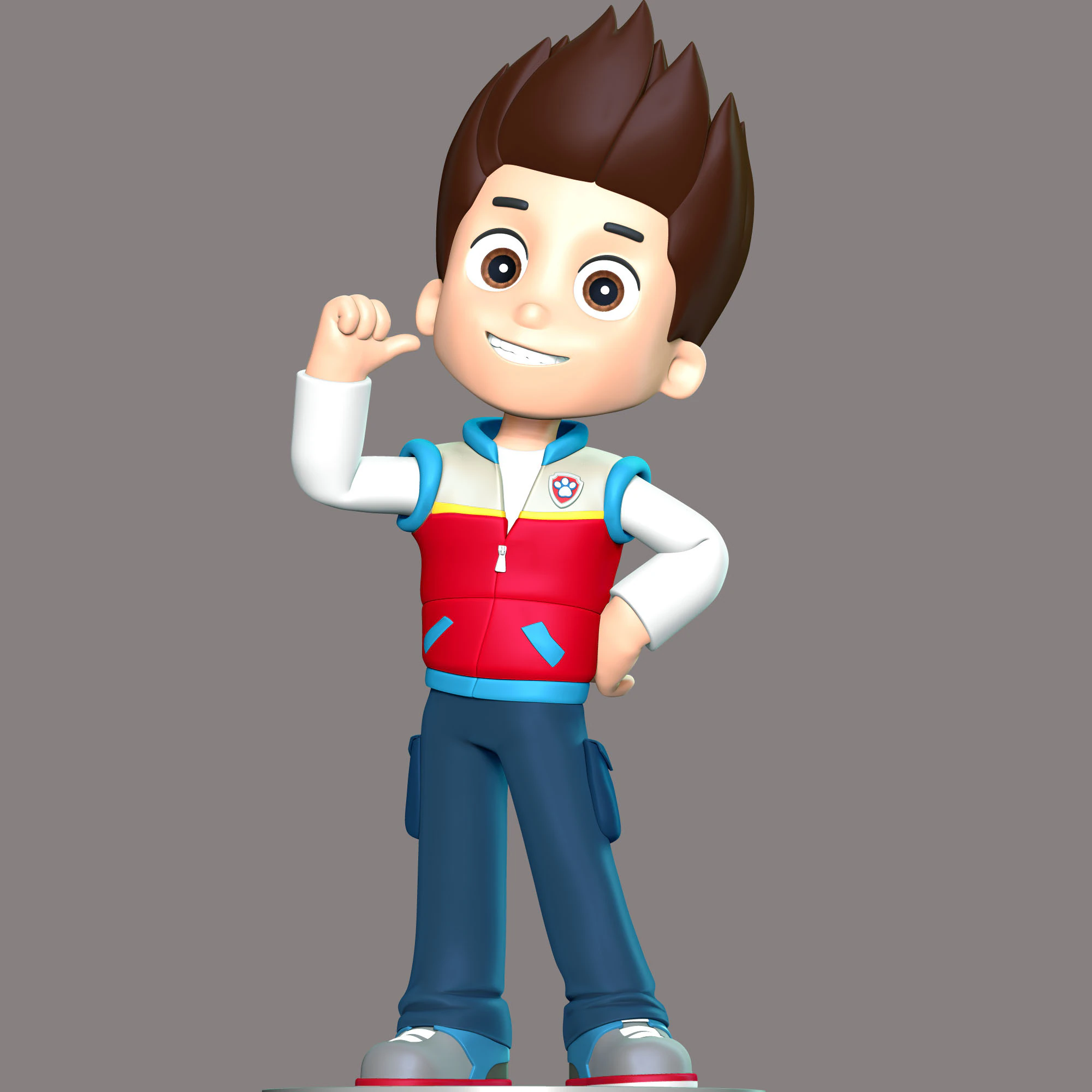 Ryder Paw Patrol Leader 3D Print Model .c4d .max .obj .3ds .fbx .stl .blend 