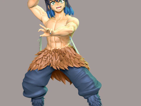 Inosuke Hashibira - Kimetsu no Yaiba Modello di stampa 3D