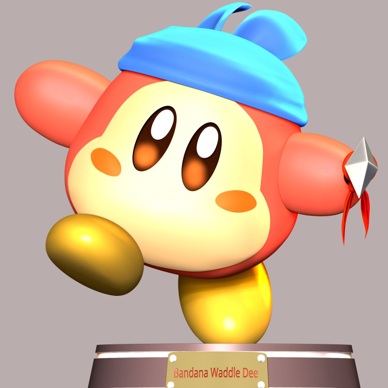 Bandana Waddle Dee - Kirby 3D-printmodel .c4d .max .obj .3ds .fbx .stl .blend 