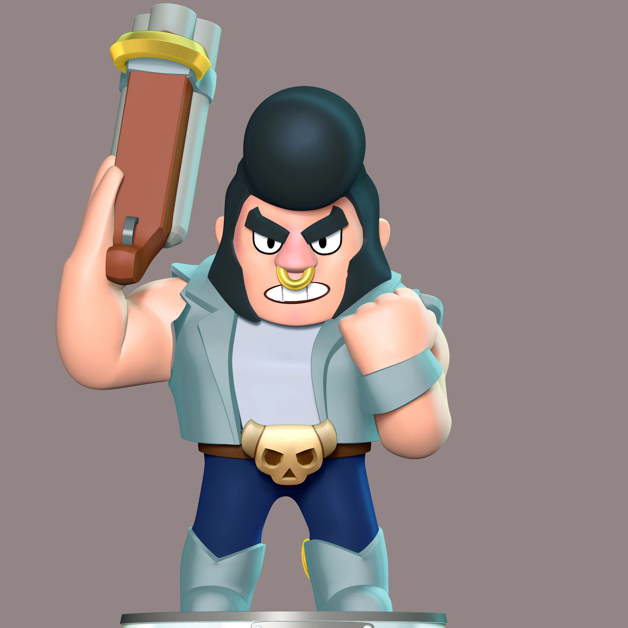 Bull - Brawl Stars 3D Print Model .c4d .max .obj .3ds .fbx .stl .blend
