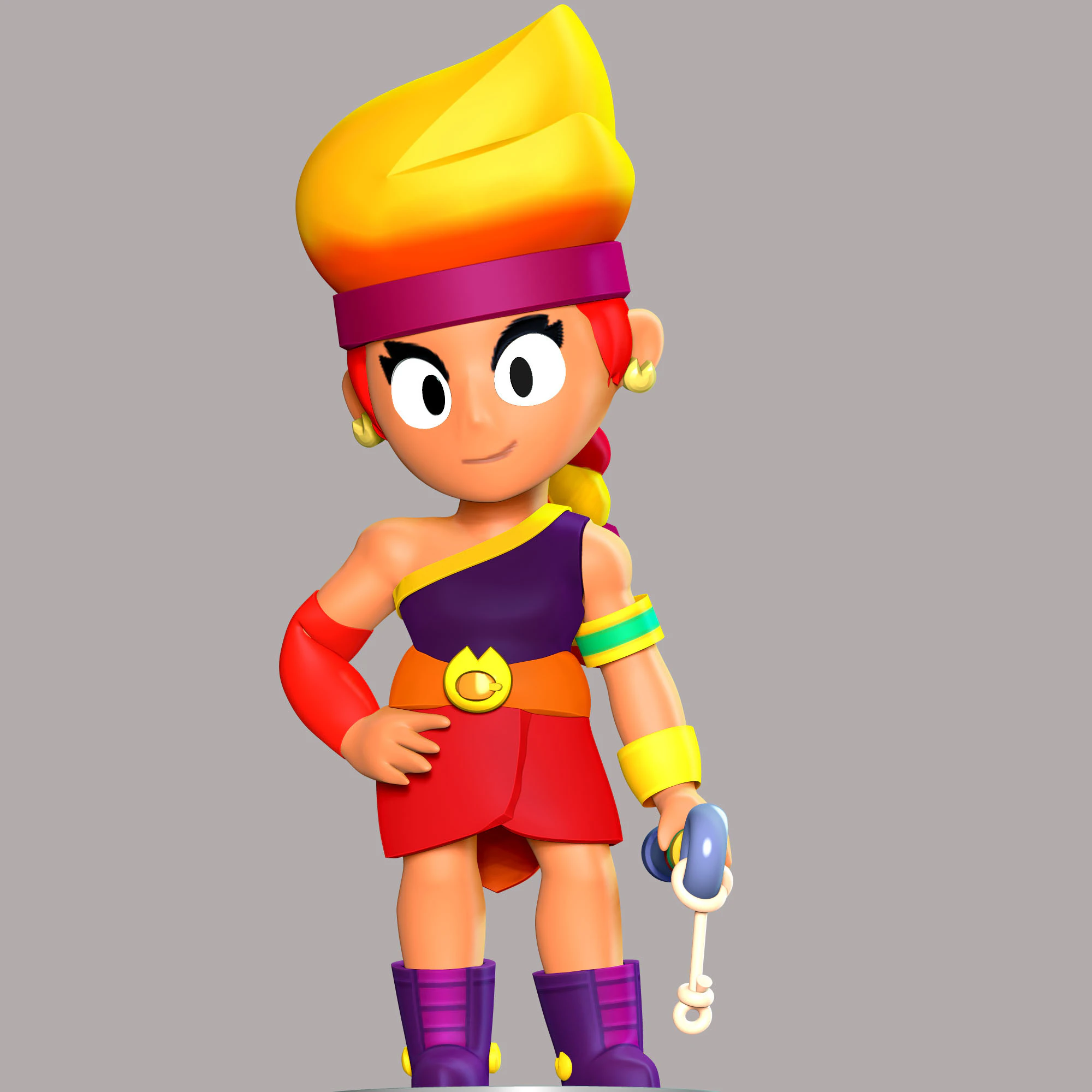 Amber - Brawl Stars 3D Print Model .c4d .max .obj .3ds .fbx .stl .blend 