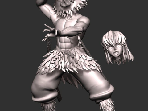 Маска кабана Inosuke Hashibira 3D Принт Модель