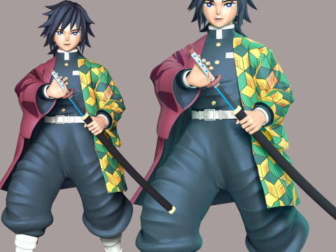 Giyu Tomioka - Demon Slayer Kimetsu no Yaiba 3D Print Model