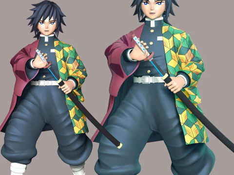 Giyu Tomioka - L'uccisore di demoni Kimetsu no Yaiba Modello di stampa 3D