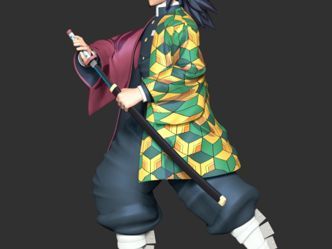 Giyu Tomioka - Demon Slayer Kimetsu no Yaiba 3D Baskı Modeli