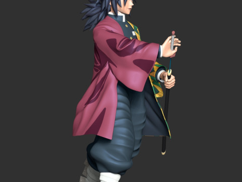 Giyu Tomioka - Demon Slayer Kimetsu no Yaiba 3D Baskı Modeli