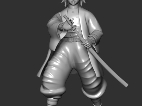 Giyu Tomioka - Demon Slayer Kimetsu no Yaiba 3D Baskı Modeli