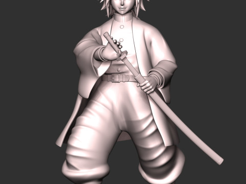 Giyu Tomioka - Demon Slayer Kimetsu no Yaiba 3D Baskı Modeli