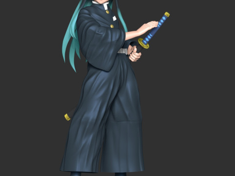 Muichiro Tokito - Demon Slayer Kimetsu no Yaiba 3D Baskı Modeli