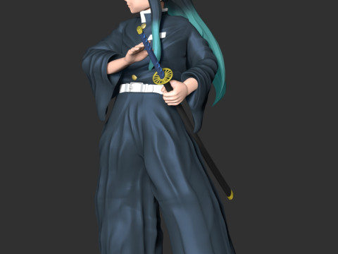 Muichiro Tokito - Demon Slayer Kimetsu no Yaiba 3D Baskı Modeli