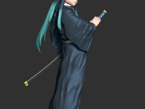 Muichiro Tokito - Demon Slayer Kimetsu no Yaiba 3D Baskı Modeli