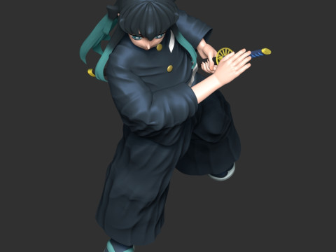 Muichiro Tokito - Demon Slayer Kimetsu no Yaiba 3D Baskı Modeli