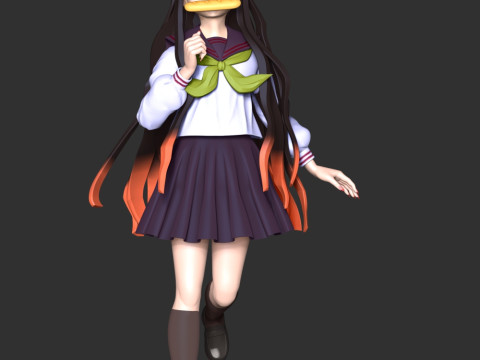 Demon Slayer - Academy Nezuko 3D Принт Модель