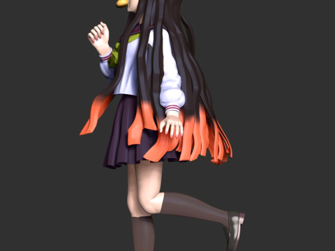 Demon Slayer - Academy Nezuko 3D Принт Модель