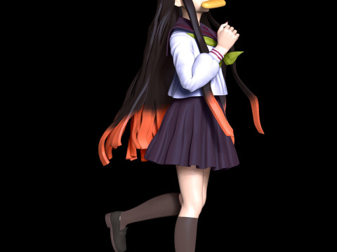 Demon Slayer - Academy Nezuko 3D Принт Модель