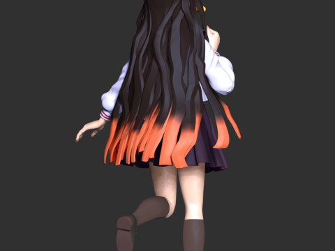 Demon Slayer - Academy Nezuko 3D Принт Модель